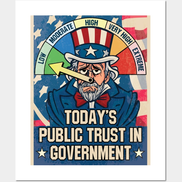 Today's Public Trust in Government - Another Low Score Wall Art by Graphic Duster